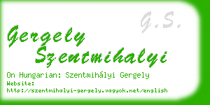 gergely szentmihalyi business card